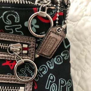 Coach Bags - Coach POPPY Black, Red and Silver Purse Coach Bags - Coach POPPY Black, Red and Silver Purse